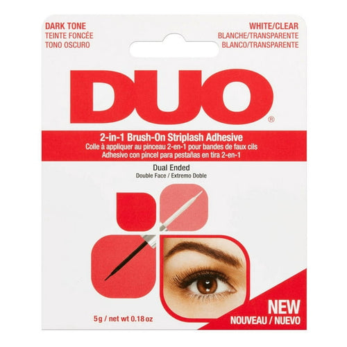Ardell Duo Adhesives, 2-in-1 Brush On Clear & Dark Adhesive